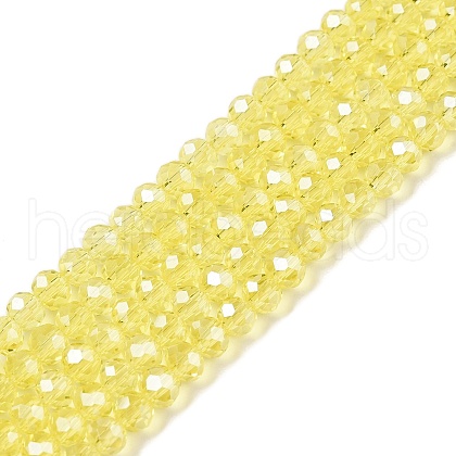 Electroplate Glass Beads Strands EGLA-A044-T4mm-A29-1