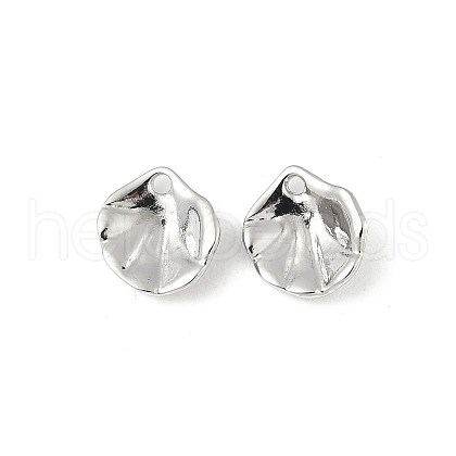 Brass Lotus Leaf Charms KK-V015-19P-1