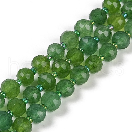 Natural Dyed White Jade Beads Strands G-H057-A22-17-1