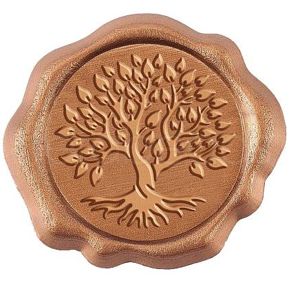 CRASPIRE 50Pcs Adhesive Wax Seal Stickers DIY-CP0006-08S-1