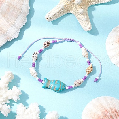 Glass Seed Beaded Braided Bead Bracelets BJEW-MZ00172-02-1