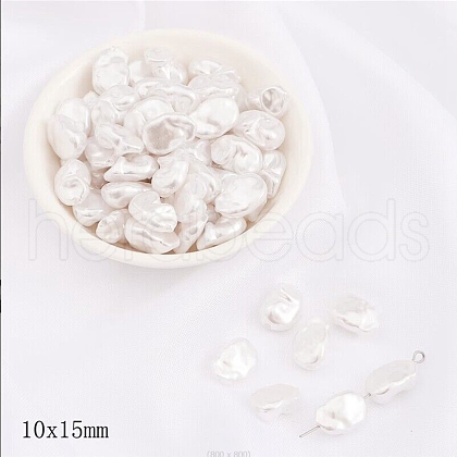 ABS Plastic Imitation Pearl Beads PEAR-WH0004-03-1