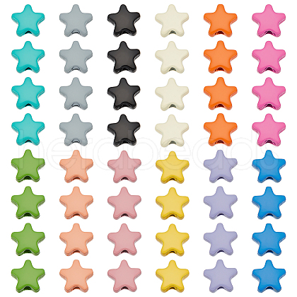   48Pcs 12 Colors Alloy Beads FIND-PH0020-03-1
