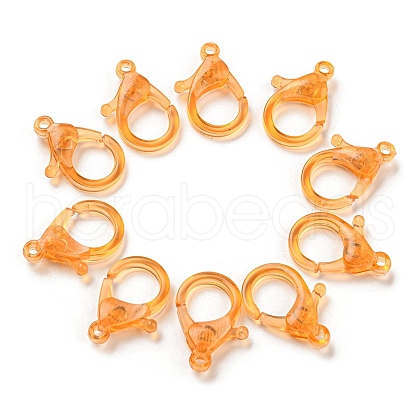 Transparent Plastic Lobster CLaw Clasps KY-H005-A03-1