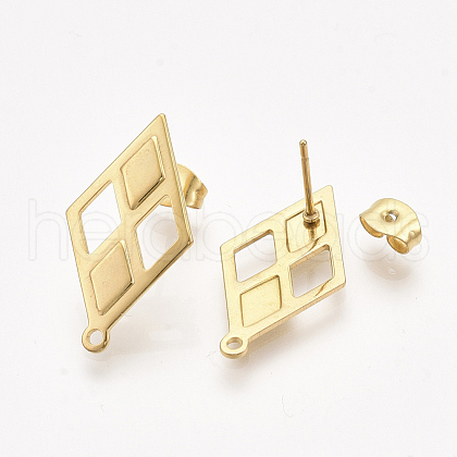 304 Stainless Steel Stud Earring Findings STAS-S079-59A-1