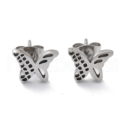 304 Stainless Steel Stud Earrings EJEW-C001-13P-1