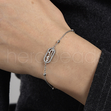 Brass Oval Link Bracelets XB4113-2-1