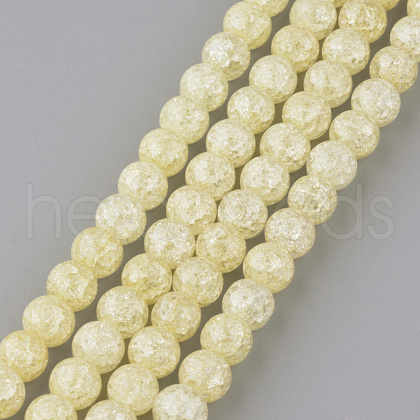 Synthetic Crackle Quartz Beads Strands X-GLAA-S134-6mm-06-1