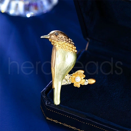 Magpie with Flower Enamel Pins PW-WGF2576-02-1