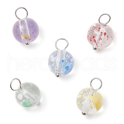 Baking Painted Glass Beads Charms PALLOY-JF03132-02-1
