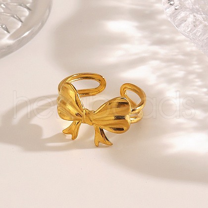 304 Stainless Steel Open Cuff Rings RJEW-M072-16G-1
