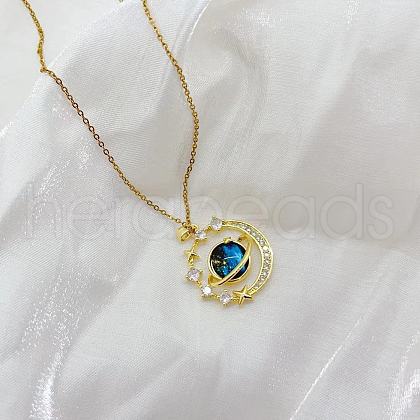 Zinc Alloy Crystal Rhinestone Pendant Necklaces WGBD940-01-1