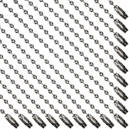 SOFPLATE 100Pcs Steel Ball Chains for Price Tag Chains FIND-SP0002-58B-1