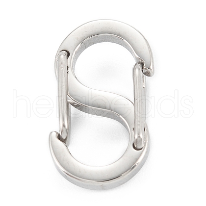 Non-Tarnish 304 Stainless Steel S-Hook Clasps STAS-C024-02C-P-1