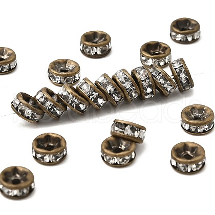 Brass Rhinestone Spacer Beads RB-A014-Z6mm-01AB-NF-1