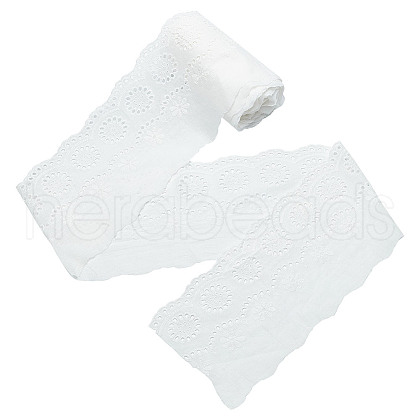 DICOSMETIC 7.5 Yards Cotton Lace Embroidery Flower Ribbon OCOR-DC0001-13-1