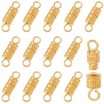SUNNYCLUE 100Pcs Alloy Screw Clasps FIND-SC0012-07G-1
