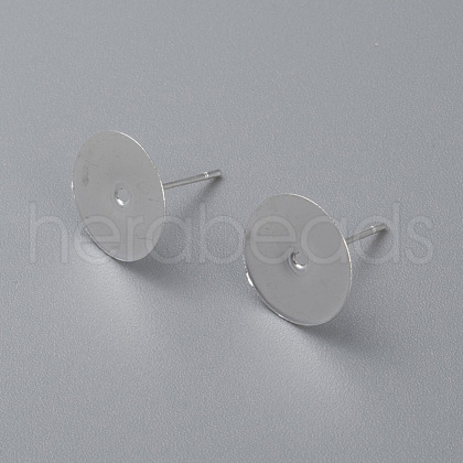 304 Stainless Steel Stud Earring Findings STAS-H436-24S-12mm-1