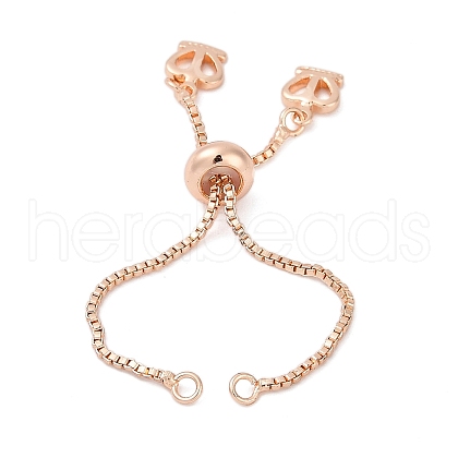 Brass Slider Bracelets Making KK-F891-17RG-02-1