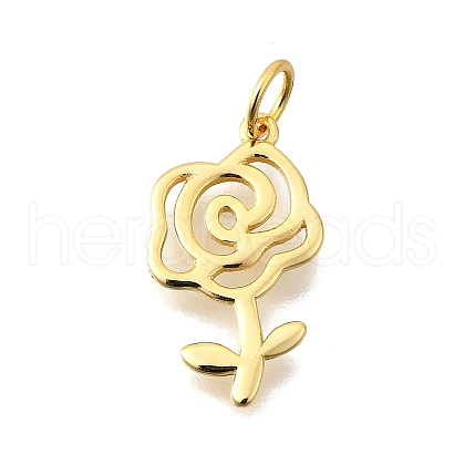 Valentine's Day 925 Sterling Silver Rose Pendants STER-G046-01G-1
