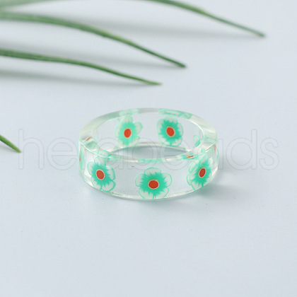 Transparent Resin Finger Rings for Women WG107A9-16-1