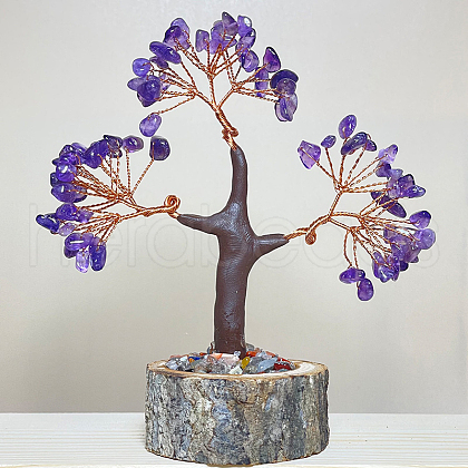 Natural Amethyst Tree Ornaments TREE-PW0002-04E-1