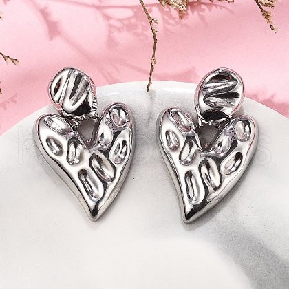 304 Stainless Steel Dangle Stud Earrings EJEW-D319-13P-1