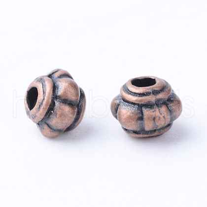 Tibetan Style Alloy Spacer Beads TIBE-Q063-69R-NR-1