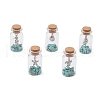 5Pcs 5 Styles Glass Wish Bottle Display Decorations PALLOY-JF03643-1