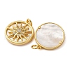 Brass Micro Pave Clear Cubic Zirconia Pendants KK-P308-83G-2