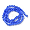 Opaque Solid Color Imitation Jade Glass Beads Strands GLAA-F029-P4mm-11-2