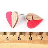 Resin & Wood Stud Earrings EJEW-N017-002A-5