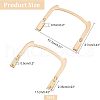 SUPERFINDINGS 3Pcs Cat's Head Shaped Alloy Bag Handle FIND-FH0004-74-5