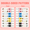 PU Leather & Cotton Name Marker Keychain AJEW-WH0514-001-3