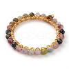 Natural Mixed Gemstone Pendants PALLOY-JF00590-3