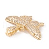 Brass Micro Pave Cubic Zirconia Pendants KK-E005-14G-01-3