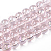 Electroplate Transparent Glass Beads Strands X-GLAA-T032-T8mm-AB10-1