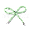 Alloy & Glass Seed Beads Bowknot Chandelier Component Links PALLOY-D359-03F-1