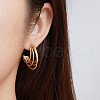 Stainless Steel Stud Earrings PW-WG789EE-01-3
