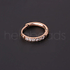 316 Stainless Steel Micro Pave Clear Cubic Zirconia Hoop Cartilage Earrings WG9FB89-03-1