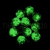 Glow in the Dark Luminous Glass Globe Pendants GLAA-WH0030-18C-1