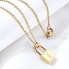 304 Stainless Steel Rolo Chain Pendant Necklaces NJEW-S444-01G-05-1