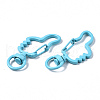 Spray Painted Eco-Friendly Alloy Swivel Snap Hooks Clasps PALLOY-T080-11-NR-4