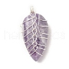 Natural Gemstone Pendants PALLOY-JF01384-2