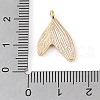 Brass Micro Pave Clear Cubic Zirconia Pendants KK-Q816-05G-02-3