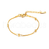 Stainless Steel Beaded Snake Chain Bracelets for Women AF2713-1-3