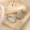Stainless Steel Hammered Teardrop Stud Earrings for Women ZG3175-3-2