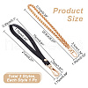 WADORN 2Pcs 2 Style Wristlet Bag Straps DIY-WR0003-05G-2