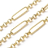 304 Stainless Steel Textured Rectangle with Rolo Chains CHS-R020-07G-02-1