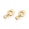 Brass Fold Over Clasps X-KK-A165-01G-3